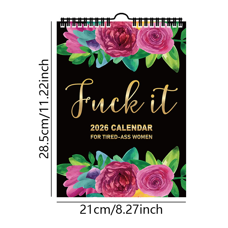 Exhausted women 2026 Wall Calendar 28.5 × 21 cm – Funny and Inspirational Designs for Home, Office, or Gift in Australia
