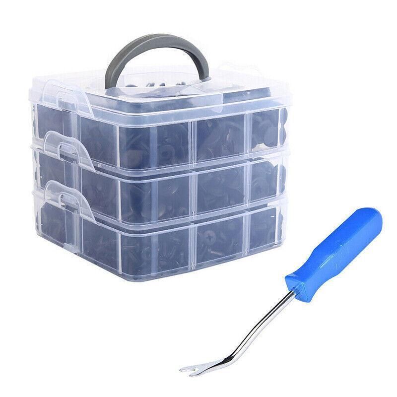 651Pcs Car Trim Body Clips Kit Rivet Retainer Door Panel Bumper Plastic Fastener — image 2