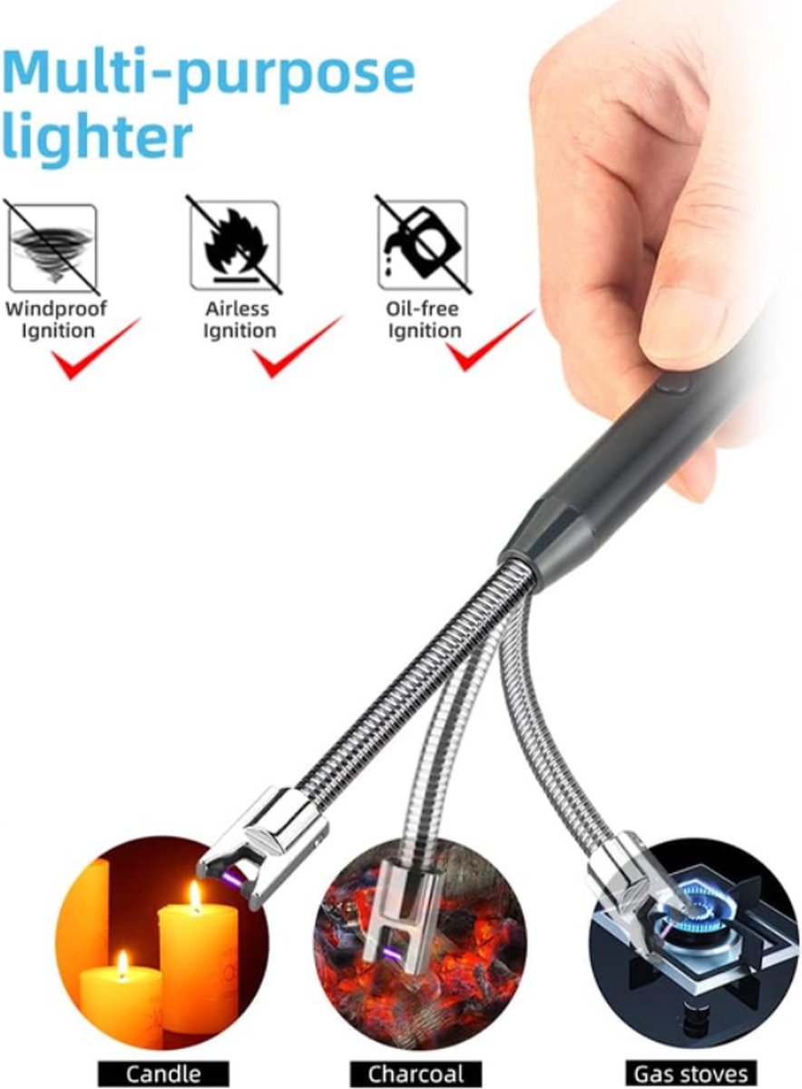 Long Electric Lighter - USB Rechargeable - Kitchen Helpers - USB Electric Stick Lighter - Kitchen BBQ Lighter - For Kitchen, Stove, Camping, Fireworks — image 5