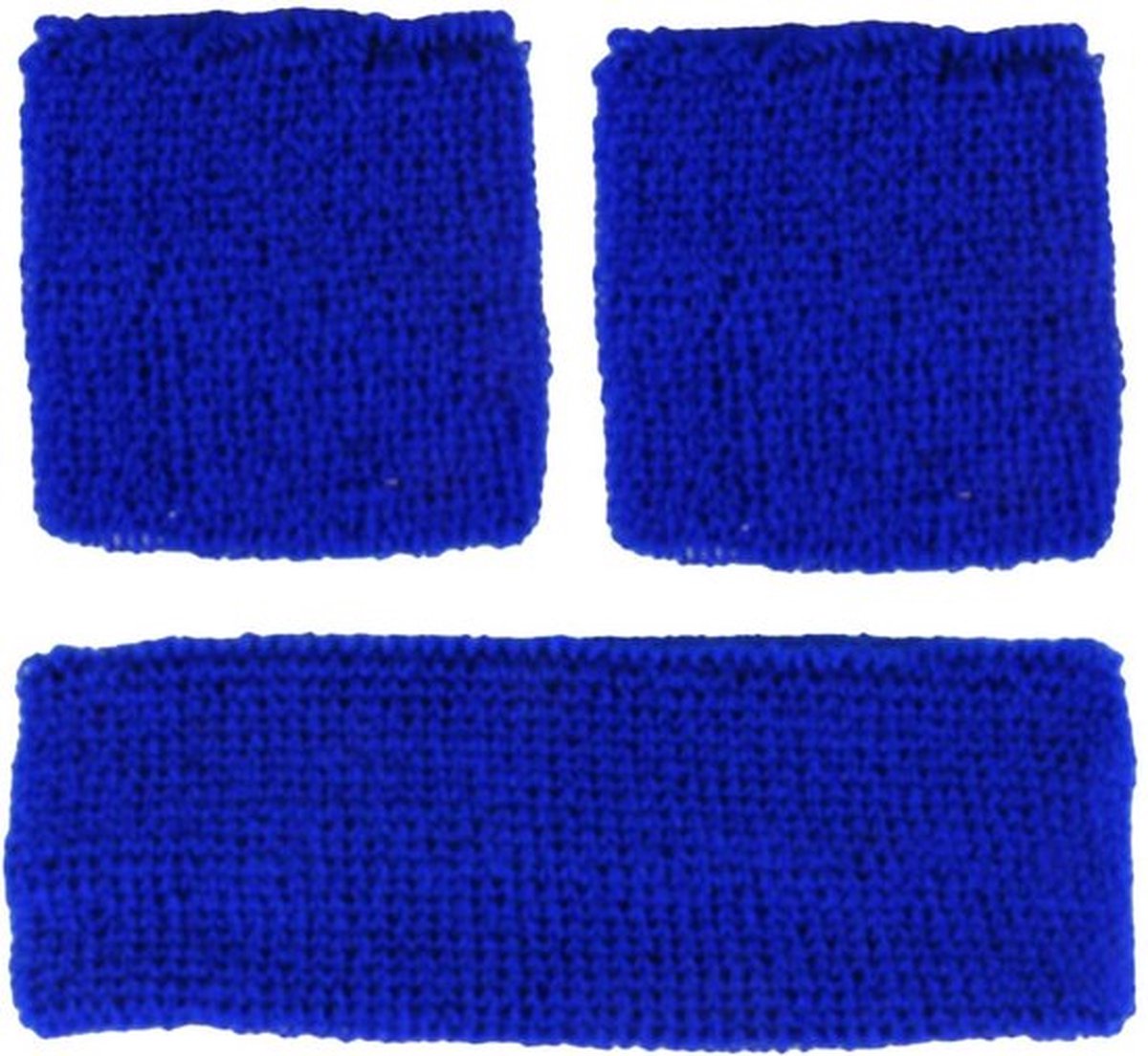 Set of Headband and 2x Wristbands | Sweatband | Sweatbands 6x8 CM | Head and Wrist | Sports Bands | Dark Blue — image 5