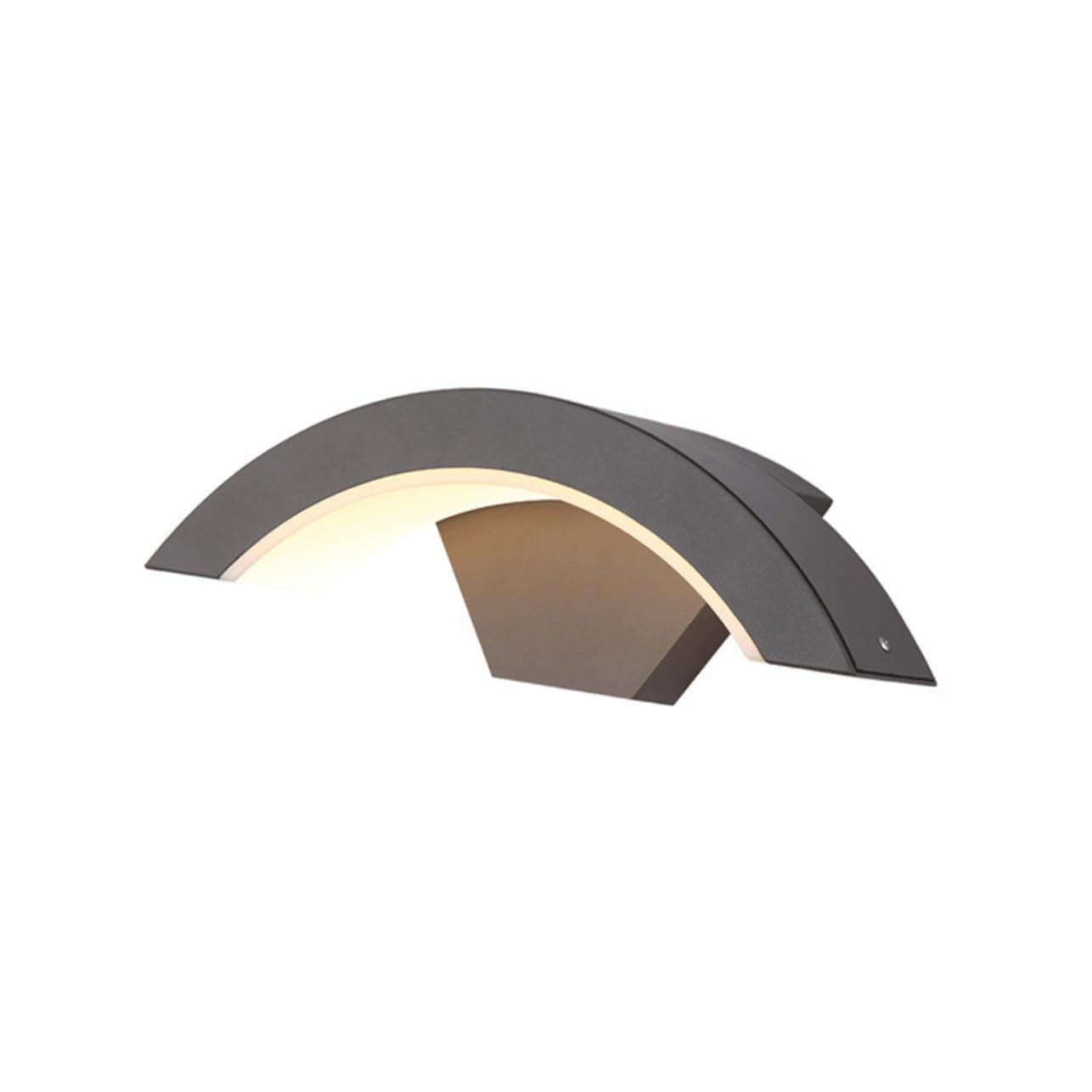 Outdoor Porch Light Up and Down Lights: 24W Modern Wall Sconce Arc Shape Outdoor Wall Lights for House Outdoor Wall Light Fixture
