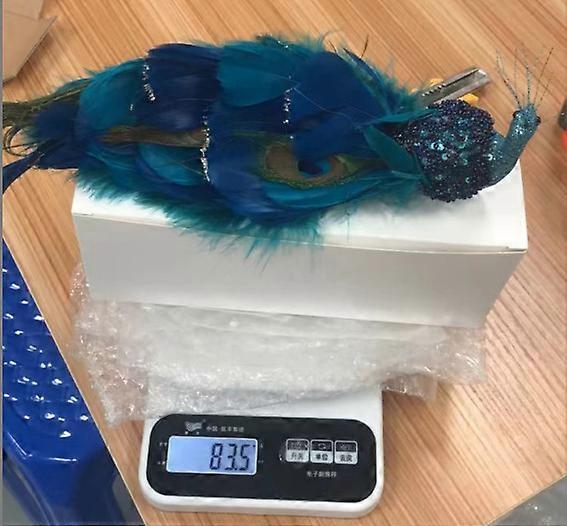 Peacock Feather Christmas Tree Ornaments, 3D Simulation Decorations, Natural Hanging Crafts for Christmas Decor — image 5