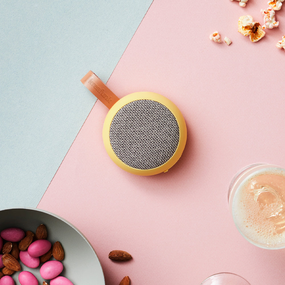 Kreafunk Ago 2 Fabric Bluetooth Speaker - Soft Yellow — image 2