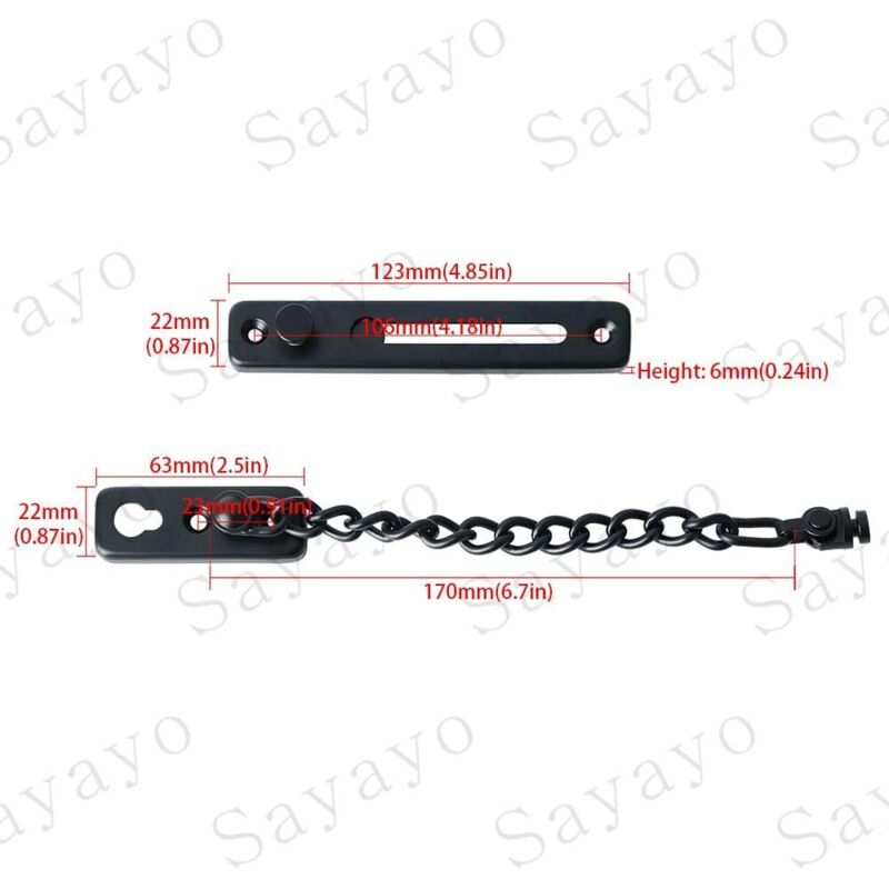 Security Door Chain Narrow Door Limiter Spring Loaded Anti-Theft Door Lock With Screws For Home Internal Door โ image 3