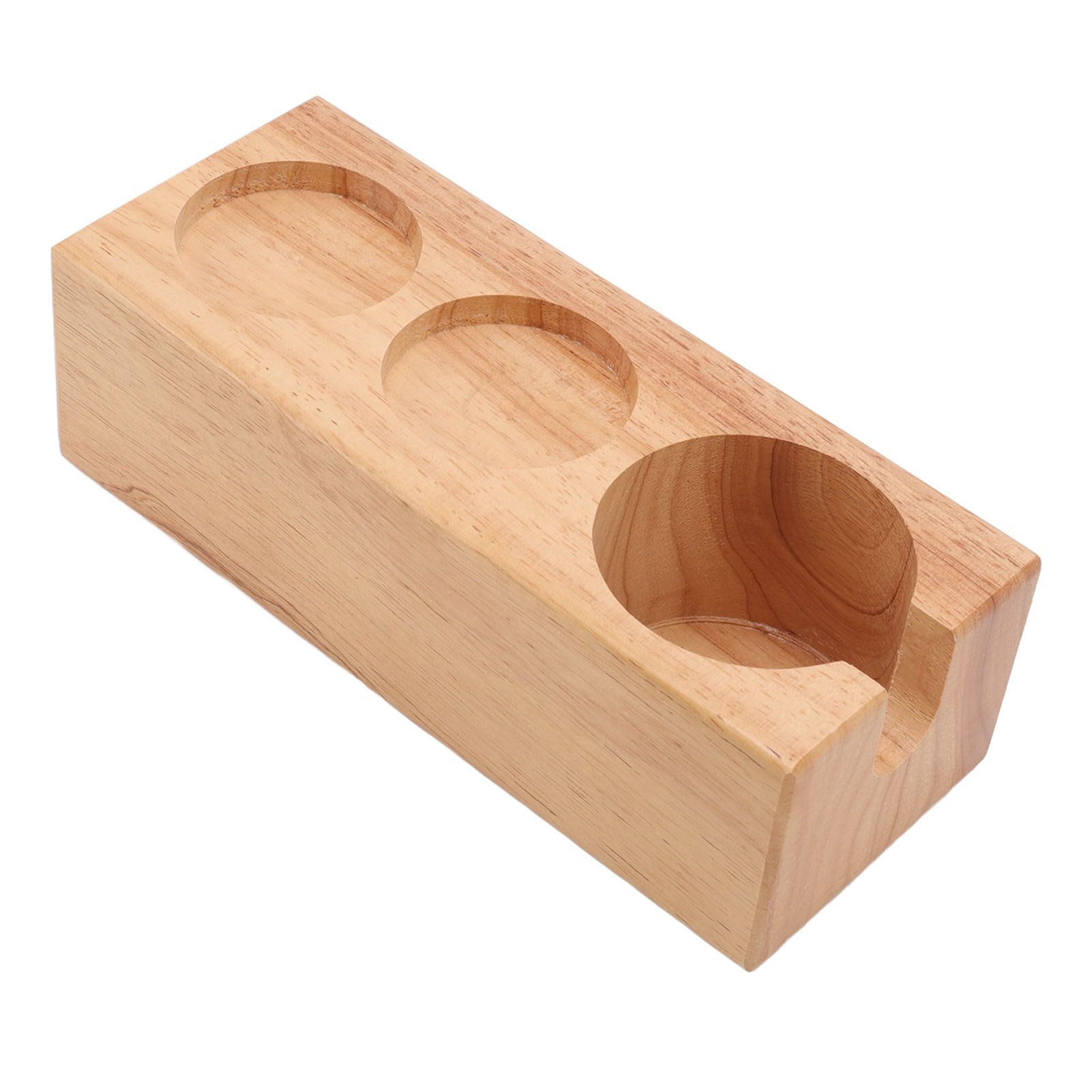 Coffee Filter Tamper Holder Beech Environmental Protection Coffee Tamper Station Base for Home Bar Cafe Wood Color โ image 4