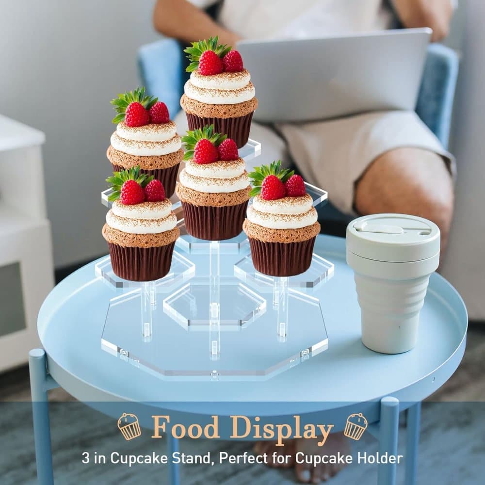 7-Tier Acrylic Display Stand for Cupcakes Perfume Desserts Figurines, Transparent — image 6