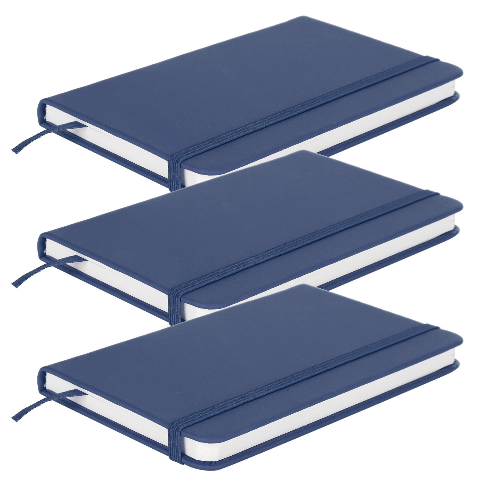 3Pcs PU A6 Business Notepad Hardcover Strap Notebook Diary Stationery Office School SuppliesBlue β image 5