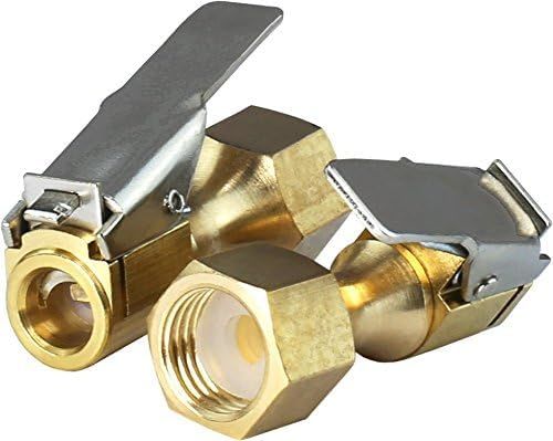 2 Pack Open Flow Straight Lock-On Air Chuck with Clip for Tire Inflator — image 4