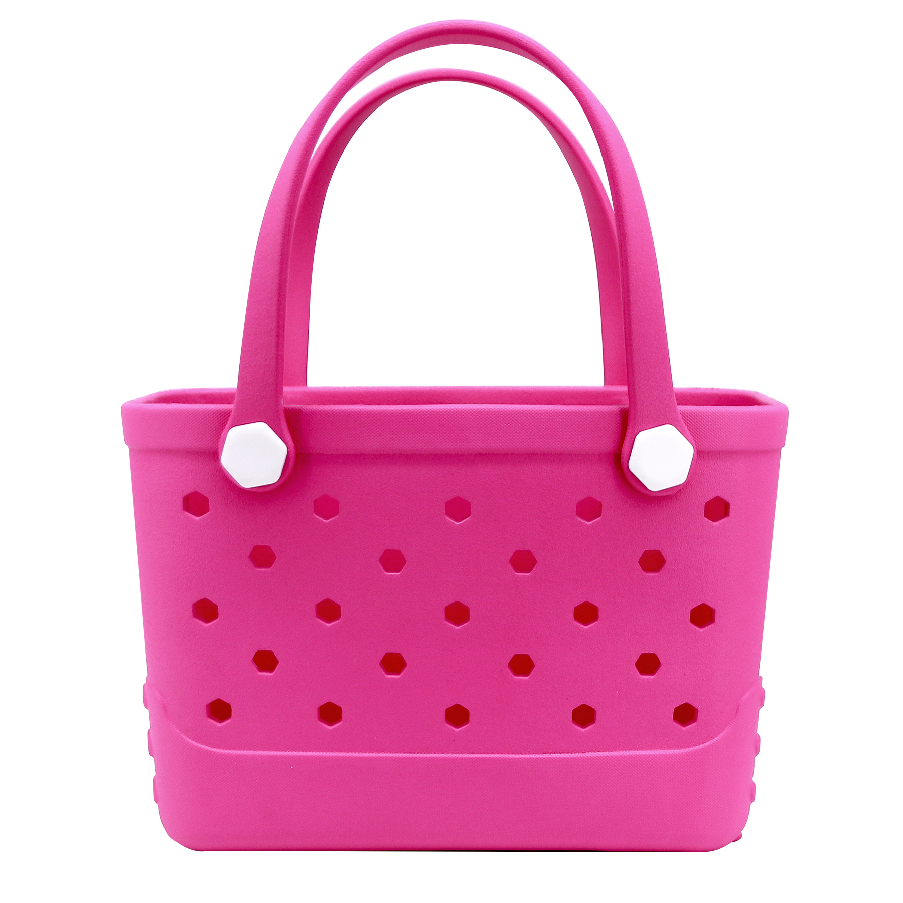 Waterproof Hexagon Mesh Beach Bag - Large Capacity Travel Storage Tote for Swimwear Towel Sunglasses - Rose Red Small 28x21x11cm