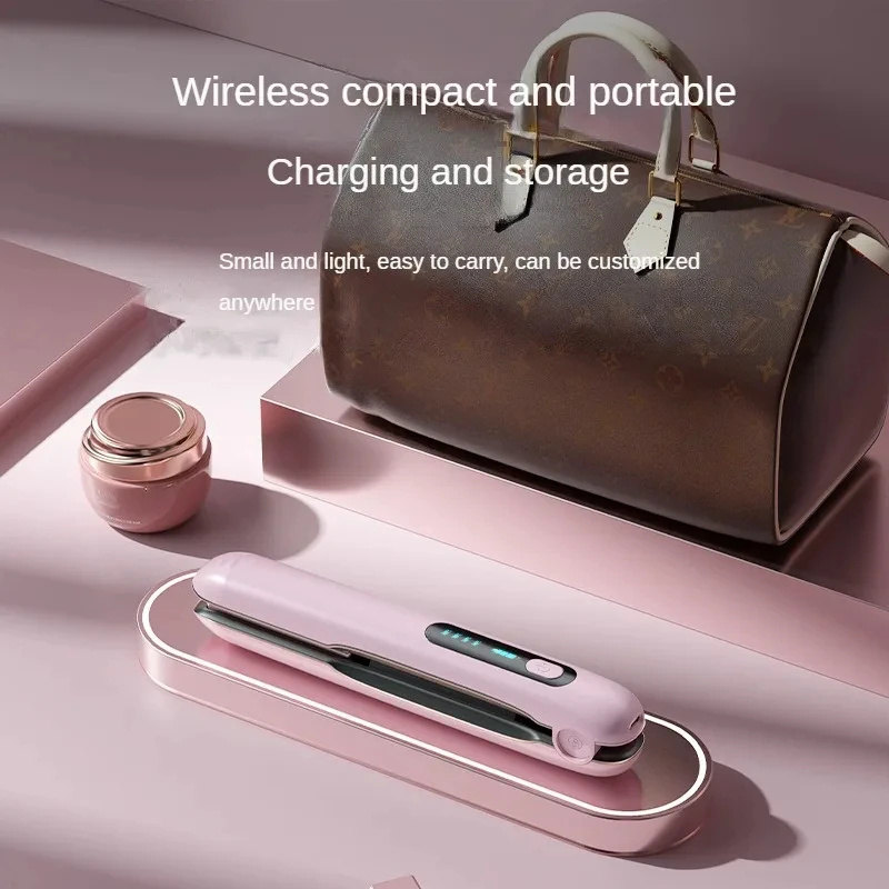 Green Wireless Rechargeable Hair Straightener with 5000mAh Battery - Portable Design & Adjustable Temperature โ image 4