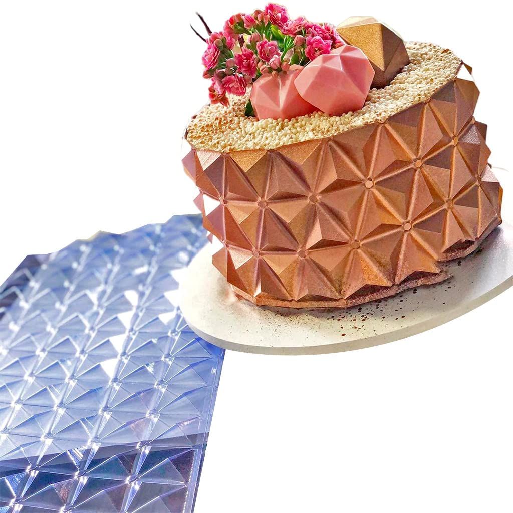 3D Chocolate Origami Mould Reusable Cake Mold Plastic Multi-use Cake Stencil Mold Tools Bakeware Cakes Border Stencils — image 4