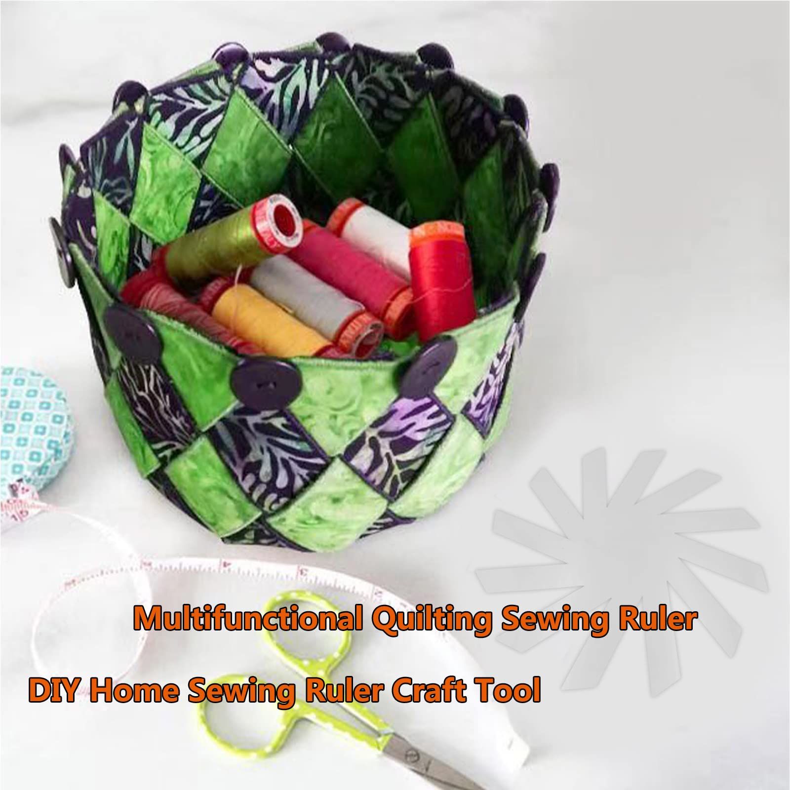 Woven Storage Basket Quilting Rulers and Templates, Spiral Storage Basket Sewing Templates, DIY Acrylic Quilting Templates for Sewing — image 4