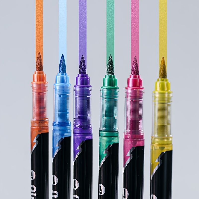 Metallic Acrylic Markers 48 Colors Soft Tip Markers Art Supplies Arts And - Multi-color - Size 48 Colors — image 4