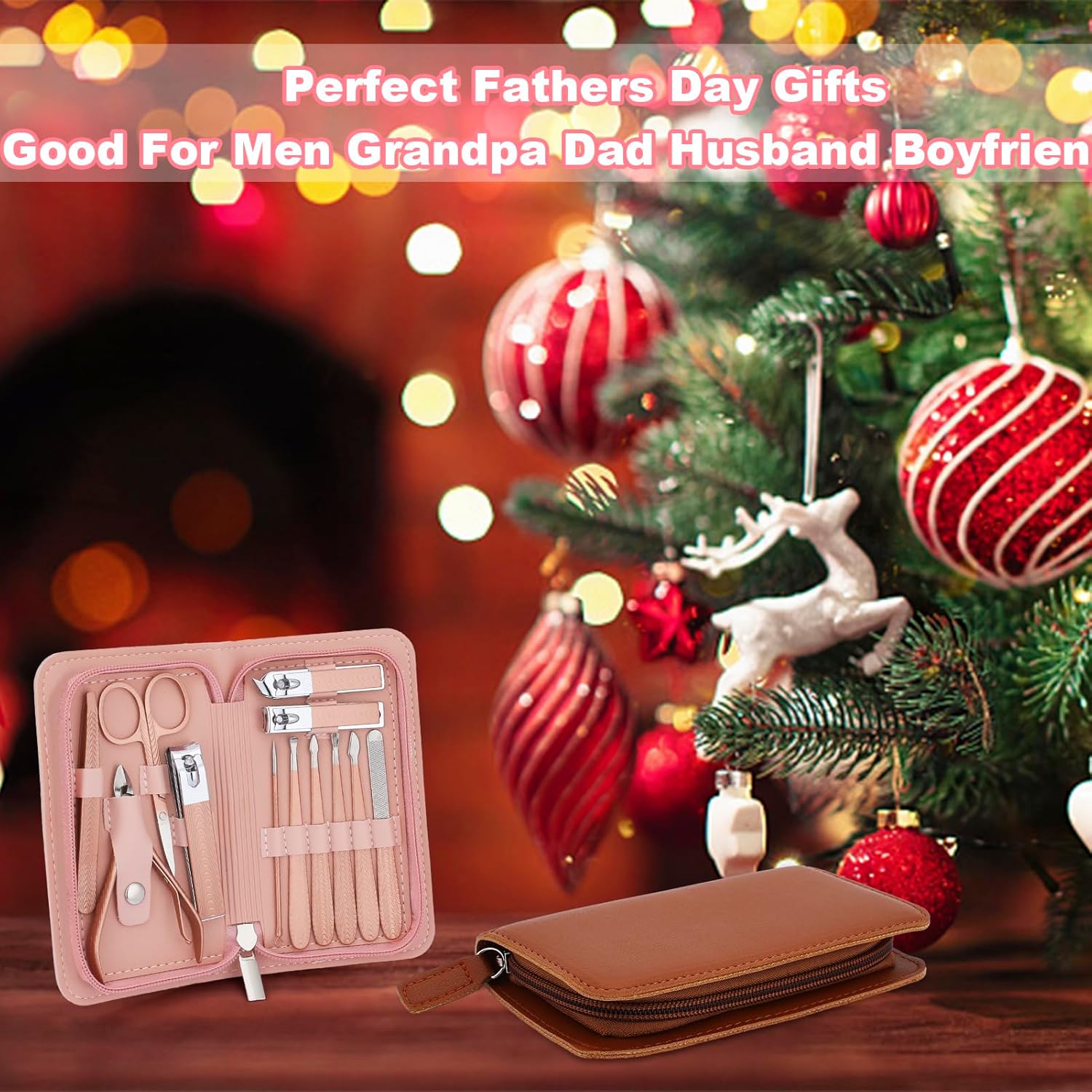 Manicure Set-Stainless Steel Nail Care Set-12 in 1 Professional Ingrown Toenail Clipper Grooming Tool-Pedicure Kit & Toe Nail Cutter-Men Gifts for Grandpa Dad — image 2