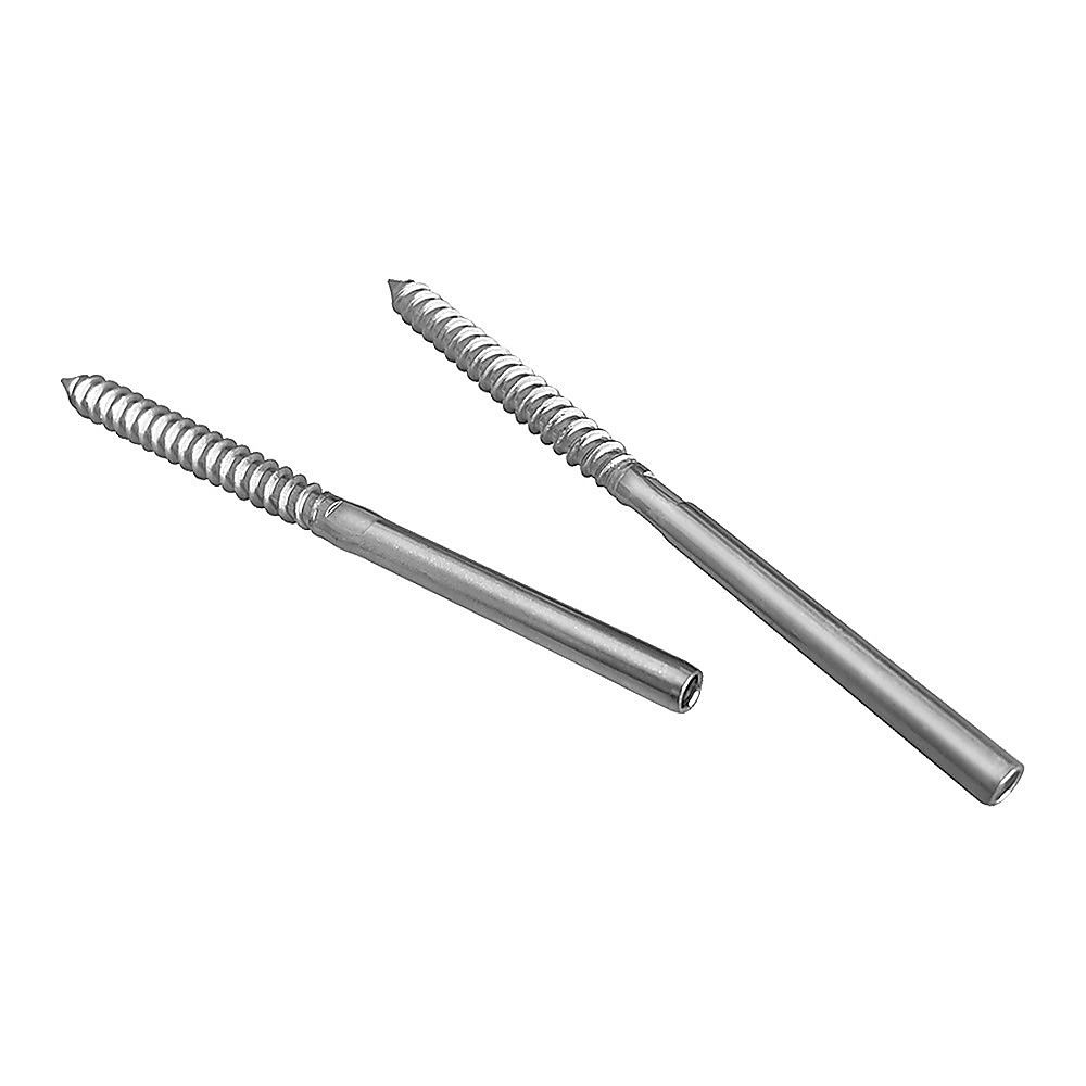 Stainless Steel DIY Rope Balustrade Kit 3.2mm Swage 2 x Lag Screw Term - 10 pack โ image 4