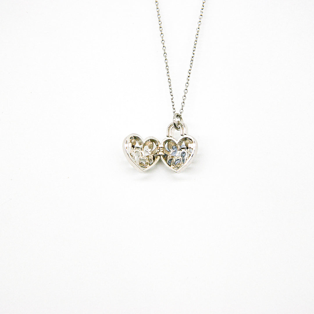 Gift Box - Heart Lock White Gold Aroma Necklace + Purify Oil Blend — image 5