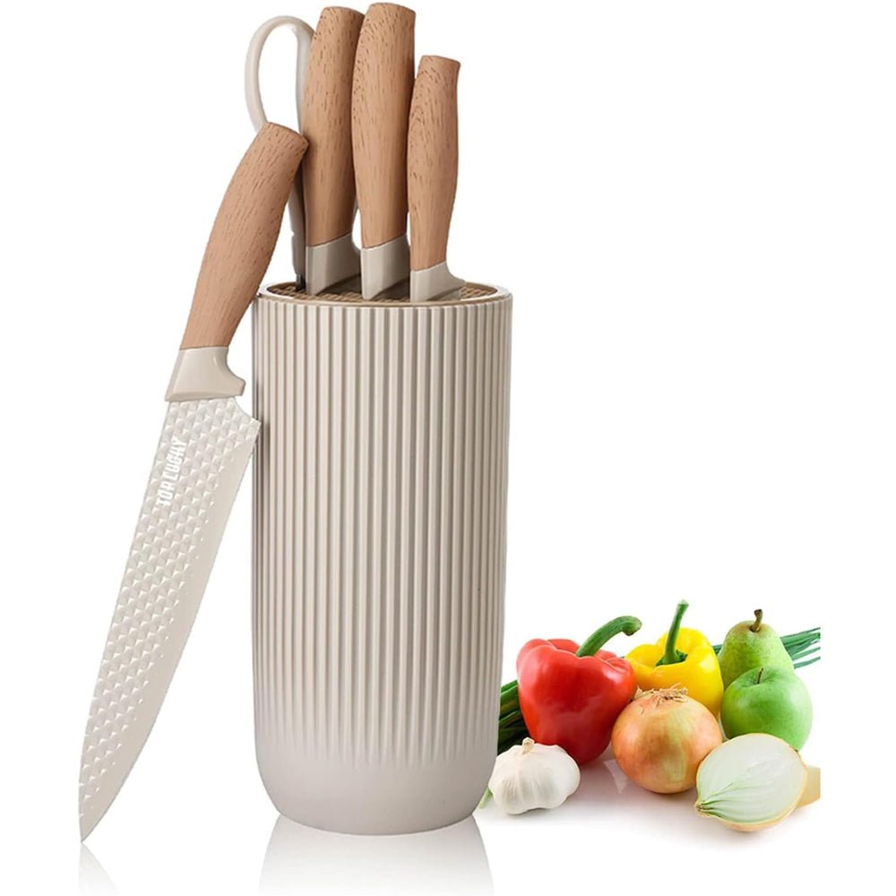 6-Piece Kitchen Knife Set Non-Stick Stainless Steel Blades with Universal Knife Block โ image 5