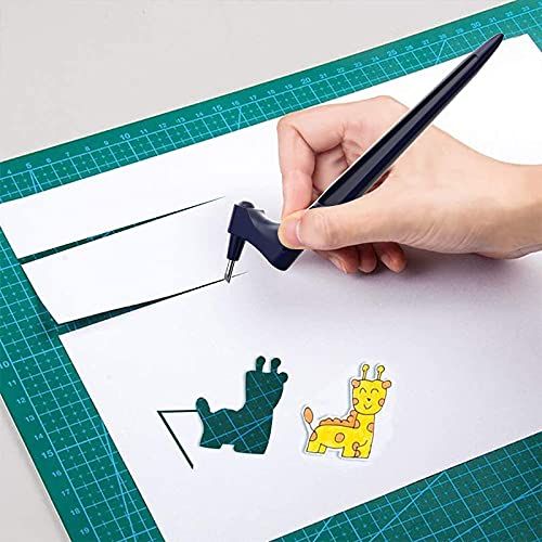 Craft Cutting Tools, Stainless Steel Craft Knives with 360-degree Rotating Blade, Art Cutting Tool for Craft, Hobby, Stencil — image 2