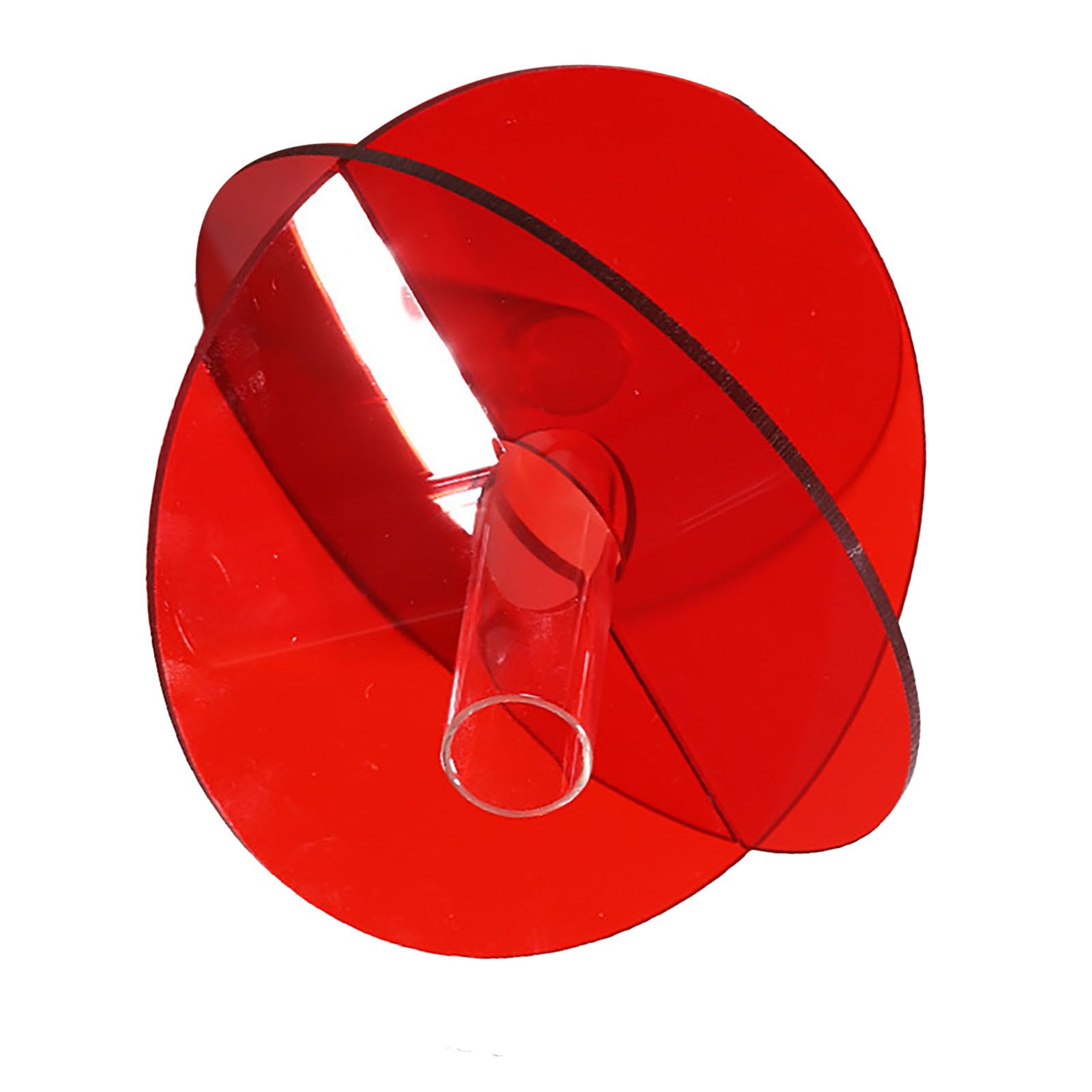 Acrylic Geometric Flower Vase Fine Detail Easy To Clean Acrylic Geometric Minimalist Vase for Living Room Table Disc Red 90g 15x13x2cm โ image 3