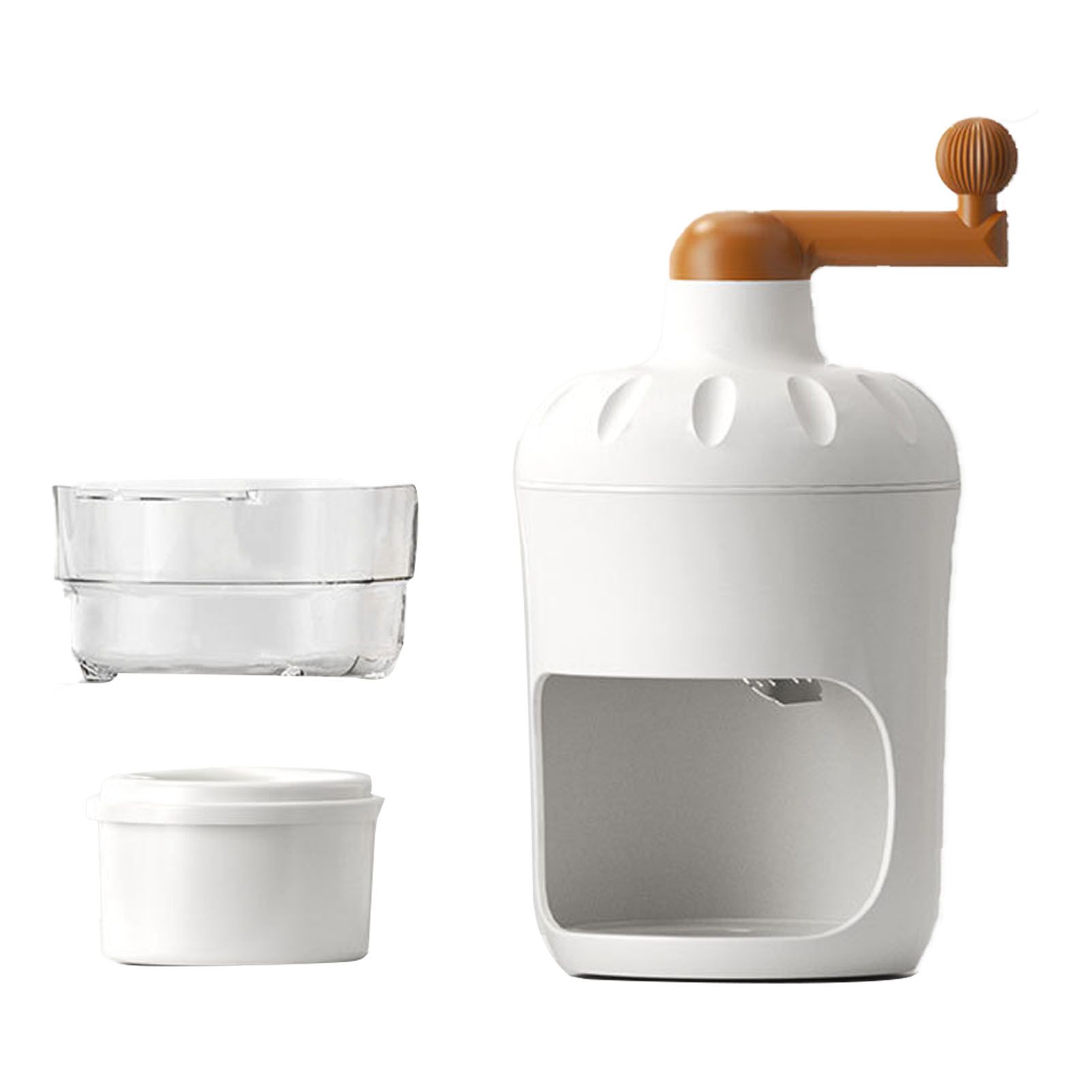 Hand Crank Shaved Ice Machine Stainless Steel Blades Safe Portable Ice Crusher for Home Restaurants Cafes Food Stalls — image 3