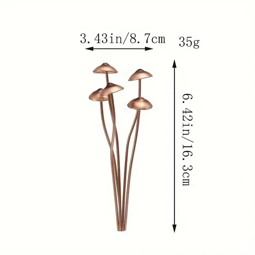 2pcs Metal Mushroom Garden Statue Stake,Flower Pot Decoration,Outdoor Statue Mushroom Ground Decoration for Garden Patio Lawn Yard Plant Decorations,Outdoor — image 2