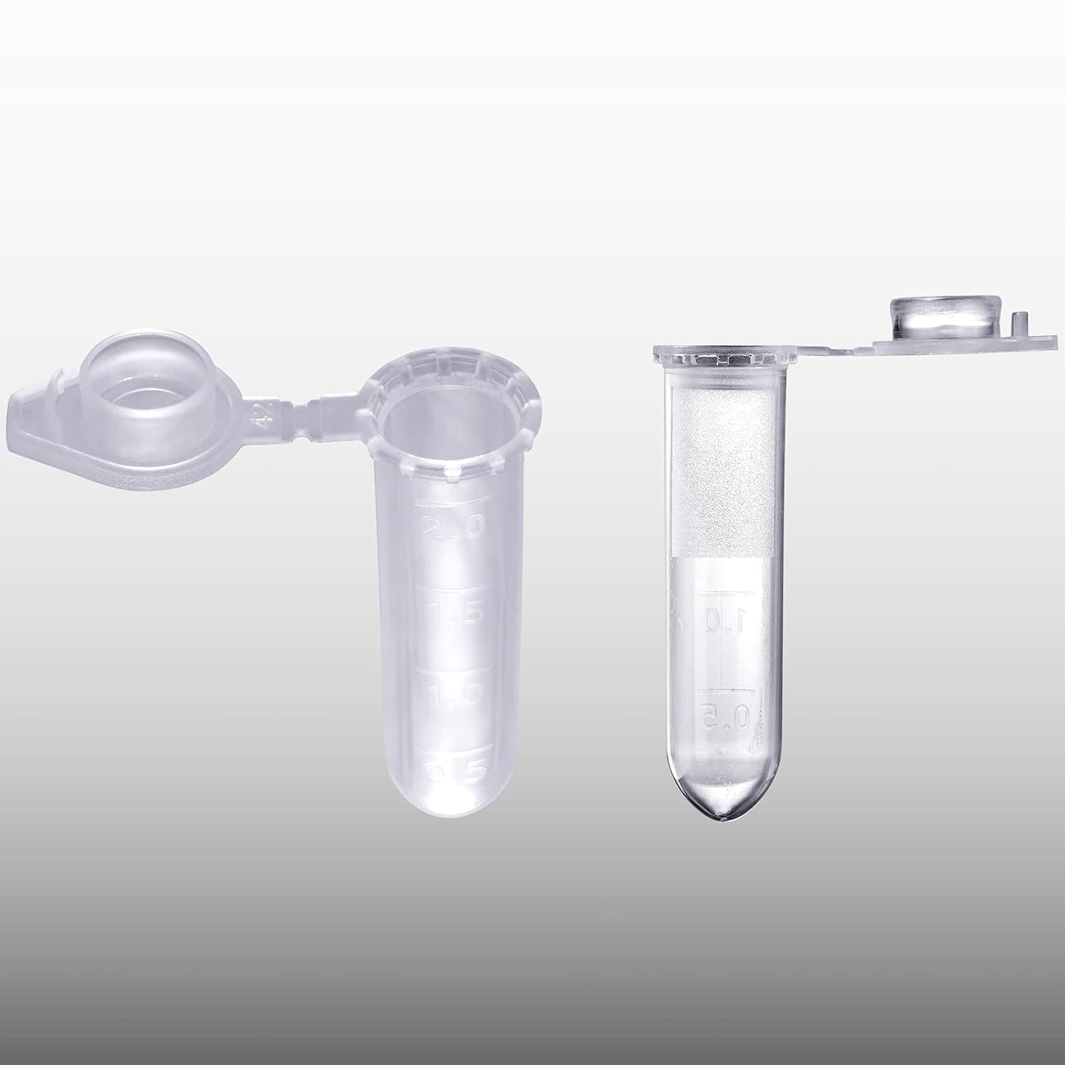 Ackers Science 250Pcs 2.0ml Polypropylene Graduated Microcentrifuge Tubes with Snap Cap,Natural