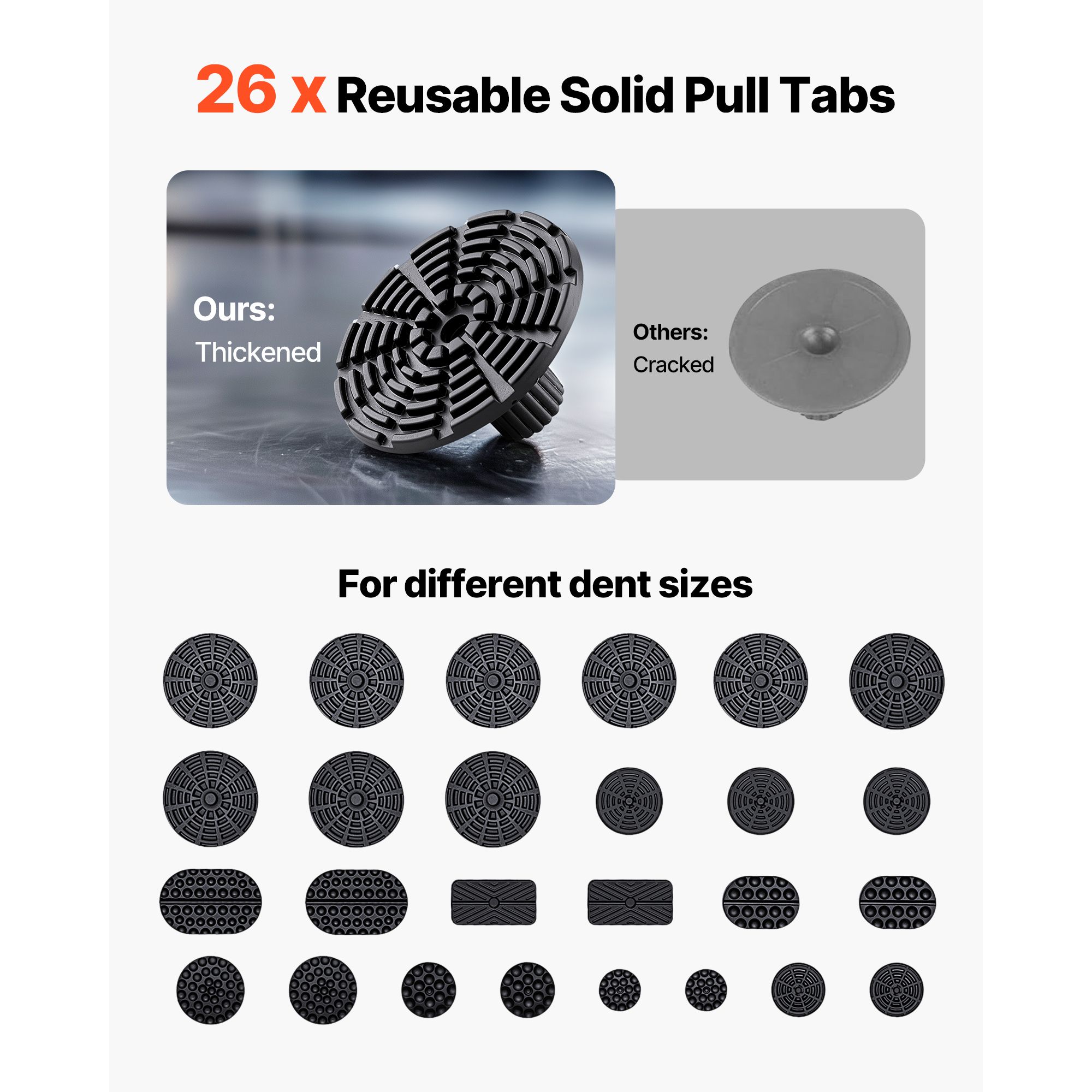 Dent Puller Kit, 61 PCS Paintless Dent Removal Kit with Golden Lifter, Slide Hammer T-Bar, Glue Gun, Auto Body Hail Damage Repair Remover Tools for Car โ image 5