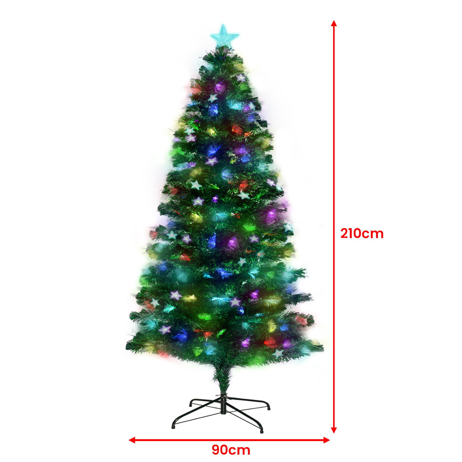 Christabelle 2.1m Enchanted Pre Lit Fibre Optic Christmas Tree Xmas Decor โ image 4