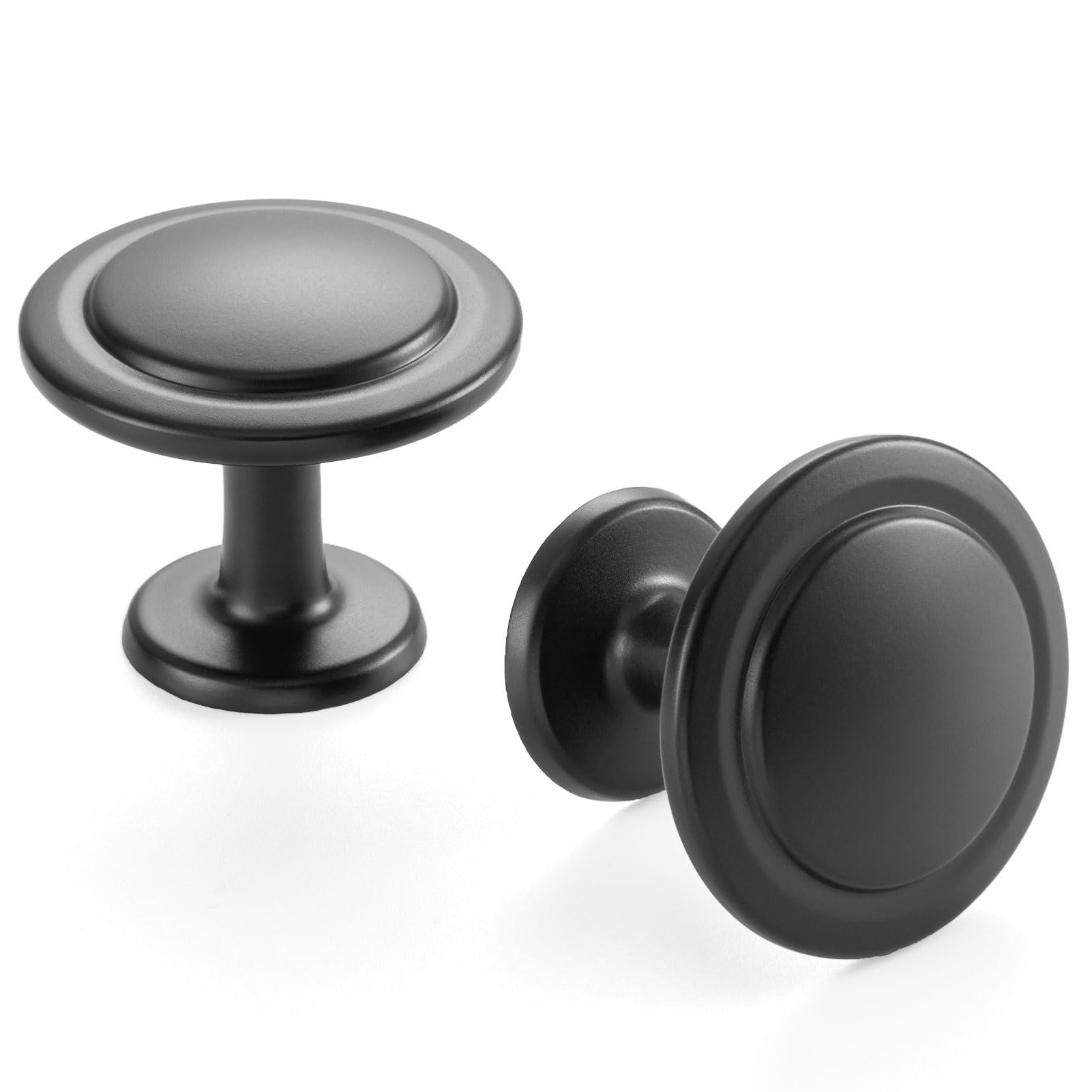 Brushed wardrobe door handle simple and versatile circular small handle stainless steel single hole metal mushroom head handle
