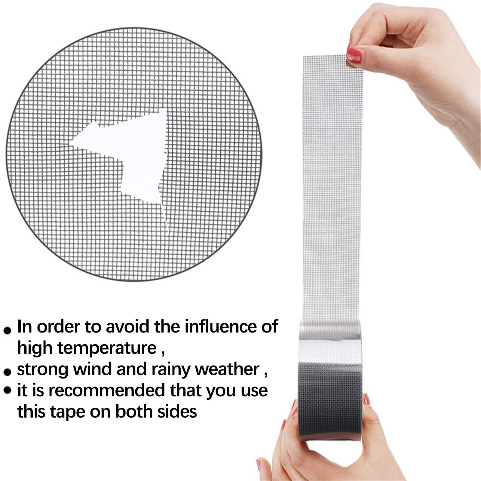Mosquito Screen Repair Tape, Self-Adhesive Fiberglass Patch for Door & Window Mesh, 5x200cm Strong Fix for Rips & Tears, High-Low Temp Resistant Net Sticker โ image 6