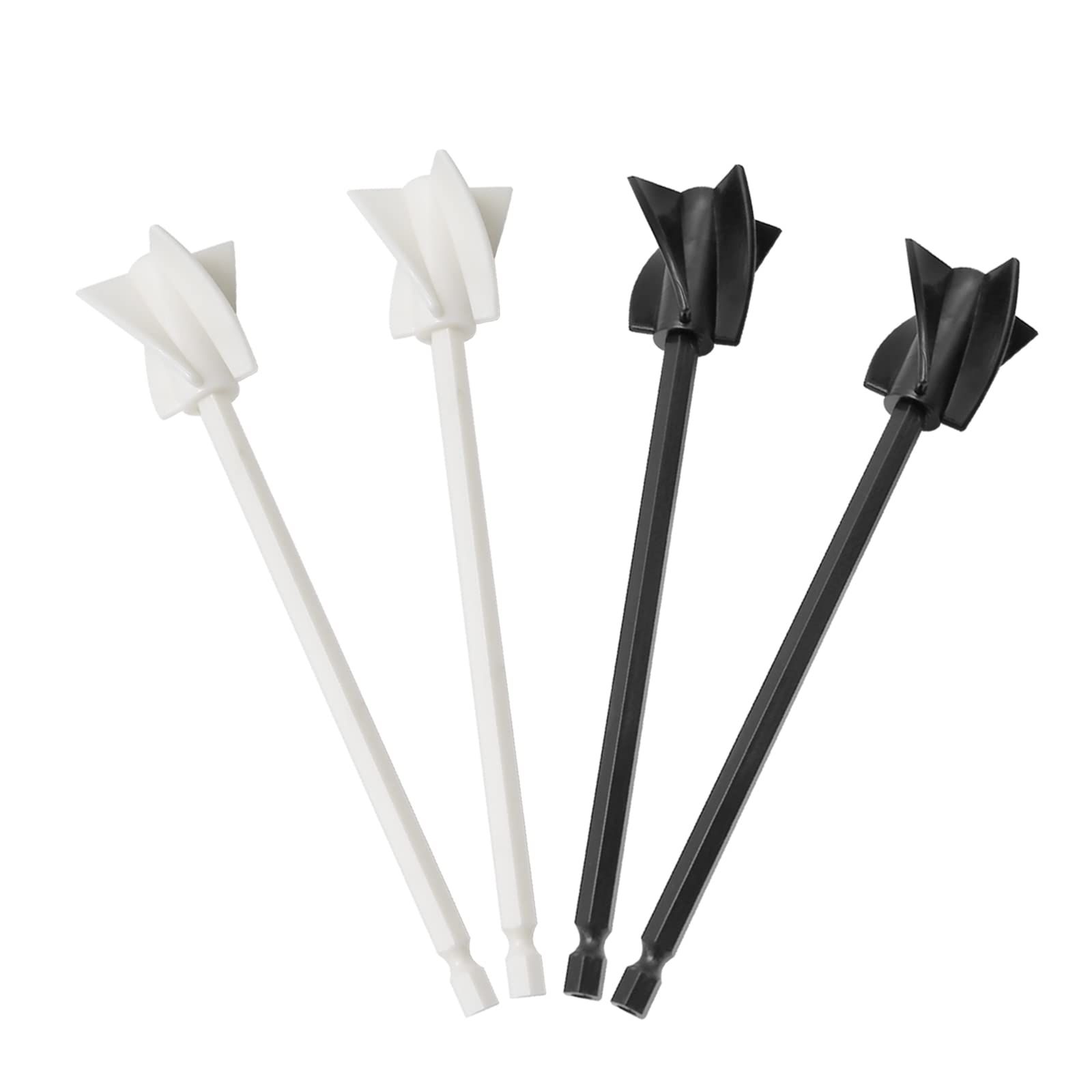 4 Pcs Epoxy Mixer Attachment for Drill to Mix Epoxy Resin Paint Ceramic Glaze and Reduce Bubbles Reusable Paint