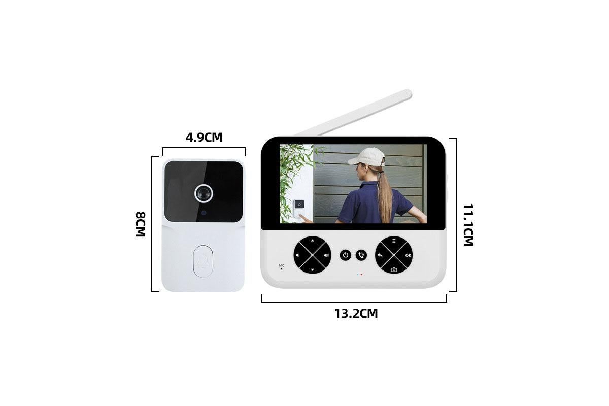 Wireless Doorbell Camera Video Door Bell Smart Intercom Security Phone Camera Indoor Outdoor - White โ image 4