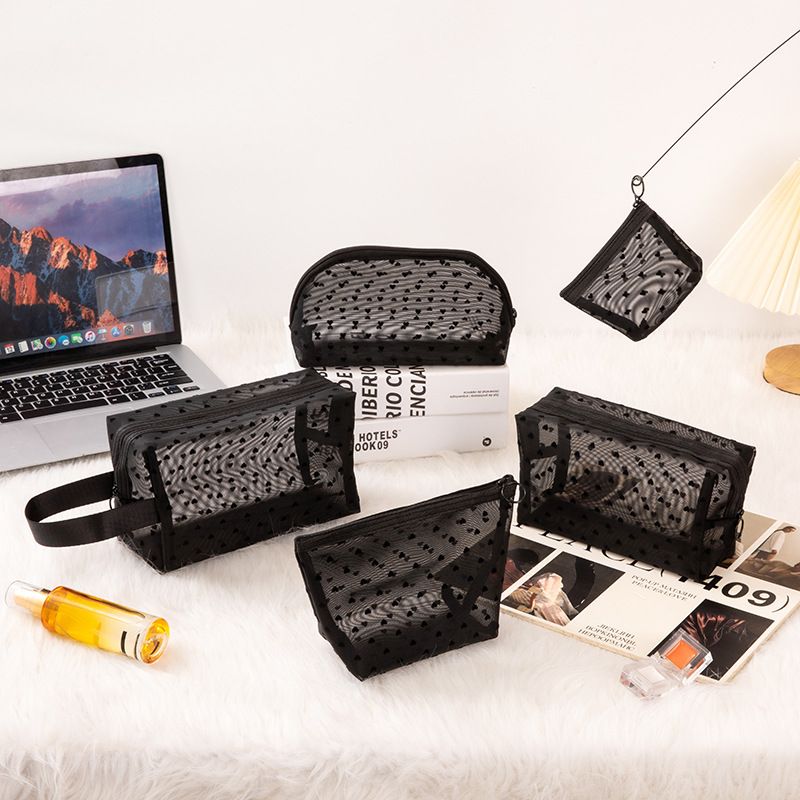Portable Makeup Bag Large Capacity Travel Cosmetic black octagonal portable — image 3