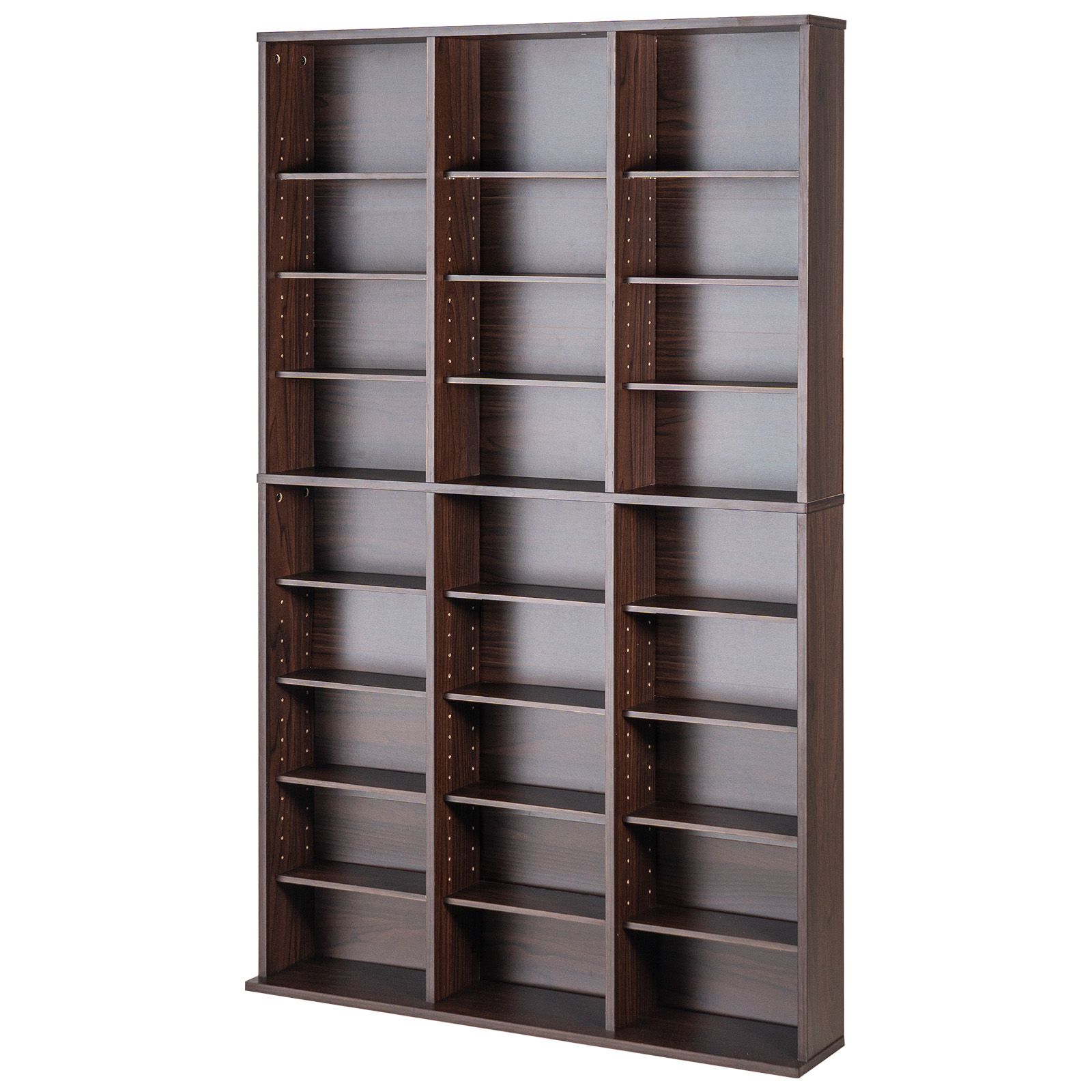 Media Storage Cabinet, 9-layer DVD Shelf Holds up to 756 CDs, Adjustable CD Shelves 27 Compartments, Protects & Organizes Music, Movie, Video Games or