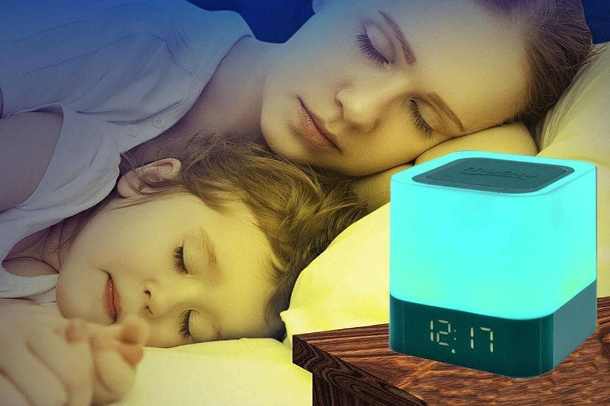 Night Lights Bluetooth Speaker Alarm Clock Bluetooth Speaker Touch Sensor Bedside Lamp Dimmable Multi-Color Bedside Lamp — image 2