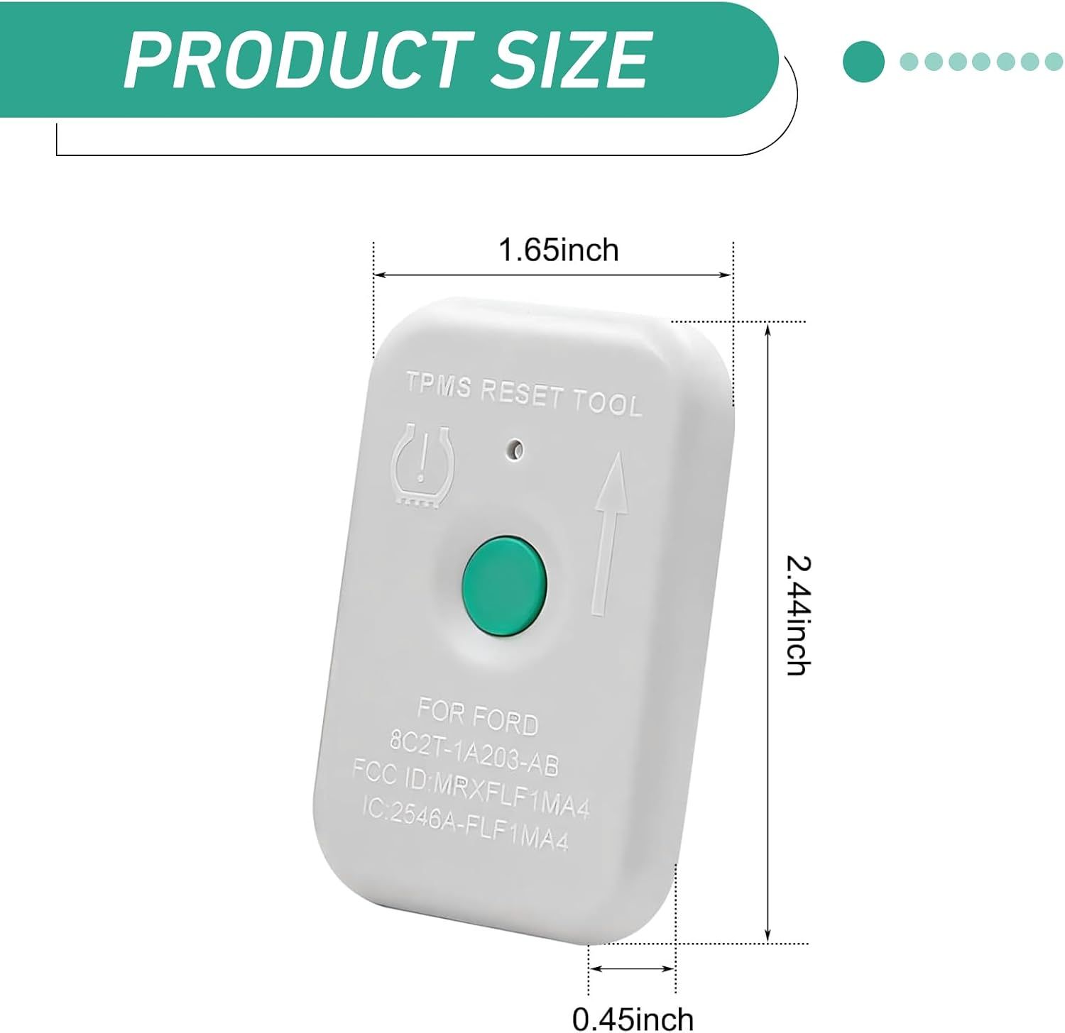 Car TPMS Programming Tool, Portable Tire Pressure Reset Device, Tire Activation Tool OEM# 8C2T-1A203-AB, Compatible with Ford F-150 Mustang Edge Escape โ image 3