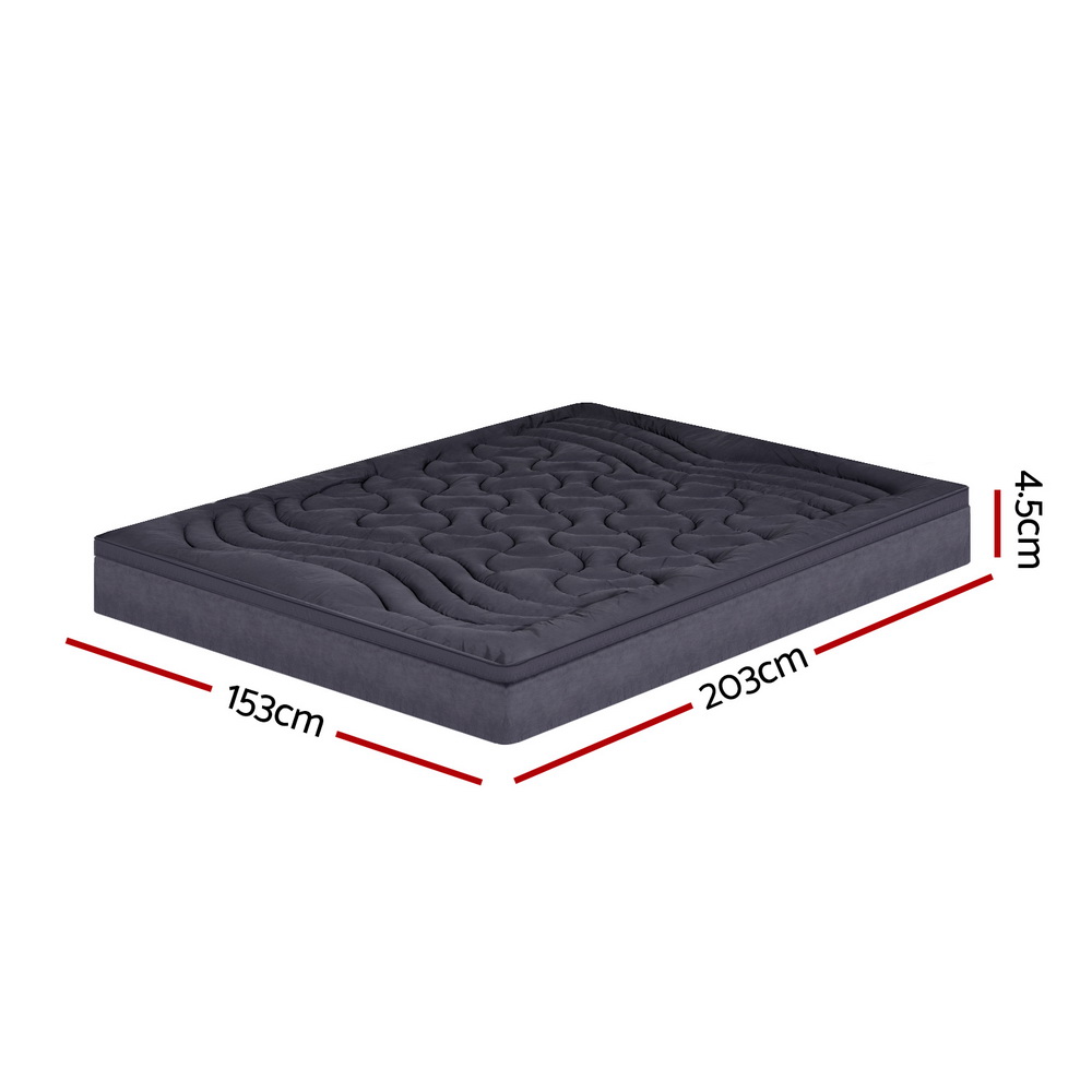 Giselle Bedding 3-Zone Pillowtop Mattress Topper 1000GSM for Back Pain Relief Washable with 45cm Deep Pocket Queen โ image 2