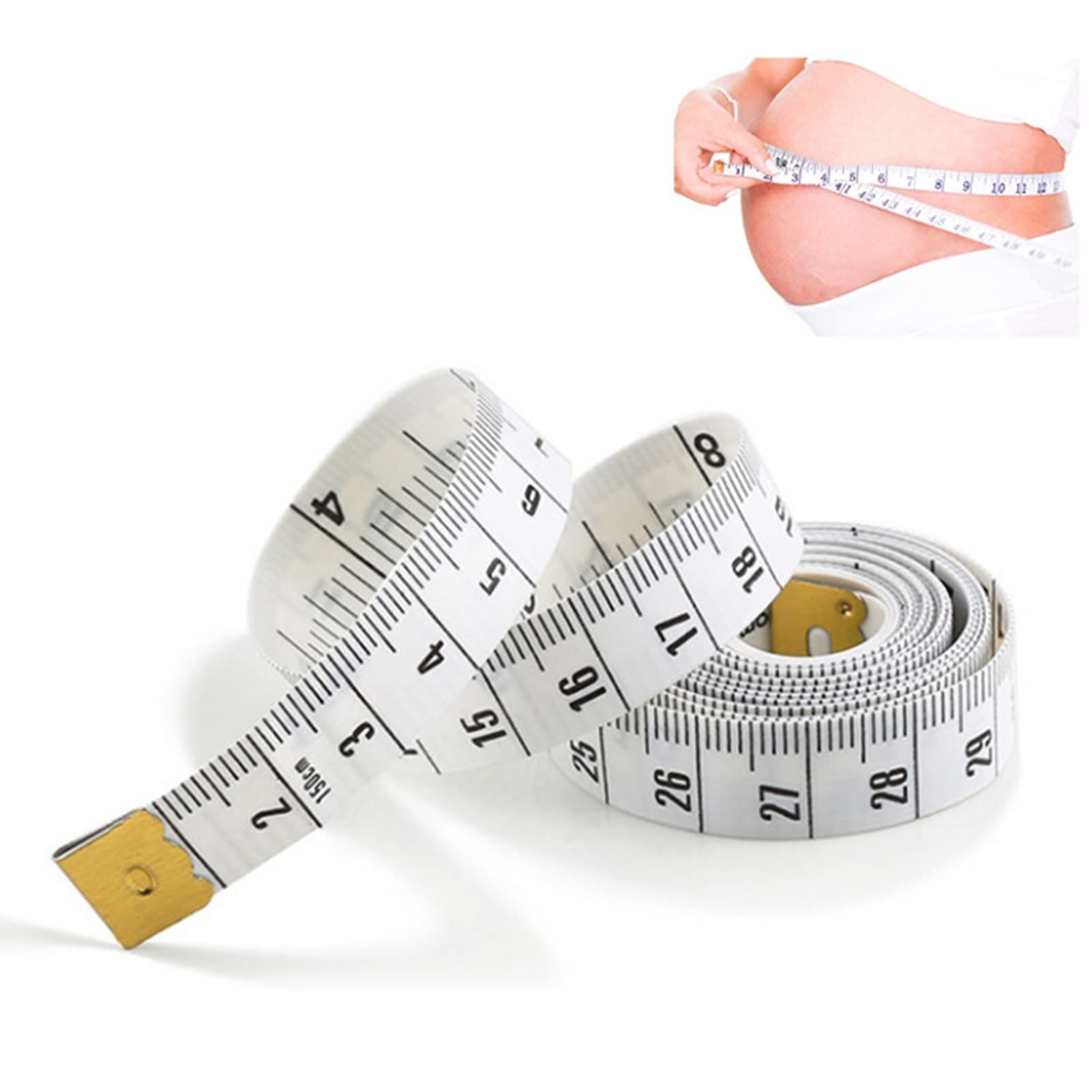 Tailor Ruler Double Scale Body Measuring Tape Sewing Ruler Measure Circumference, Retractable PVC Glass Fiber Soft Tape Measure — image 2
