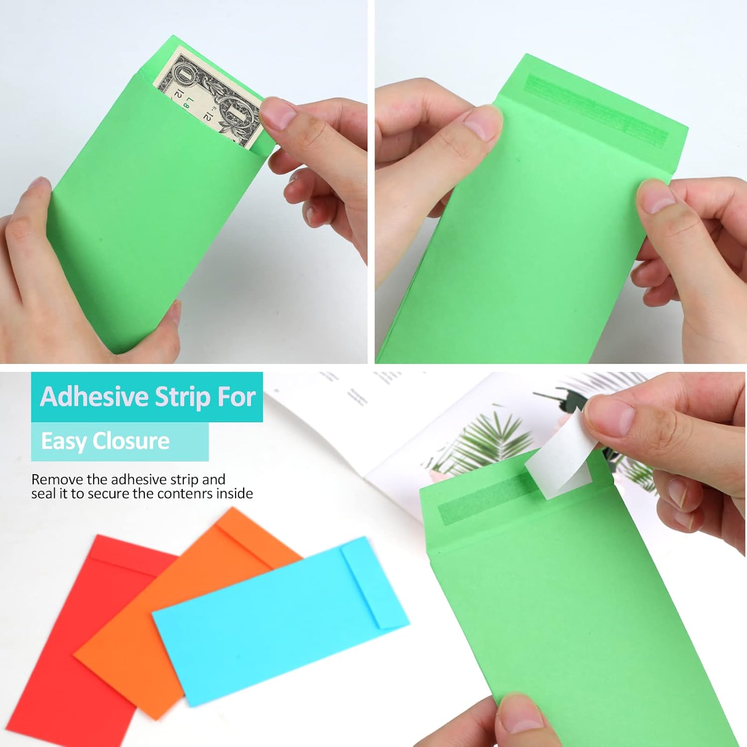 Cash Envelopes -120 Money Saving Challenge, 3.2x6.6inch for Budgeting, Coins, Checks, Gift Cards & Tickets - 3.2x6.6in โ image 5