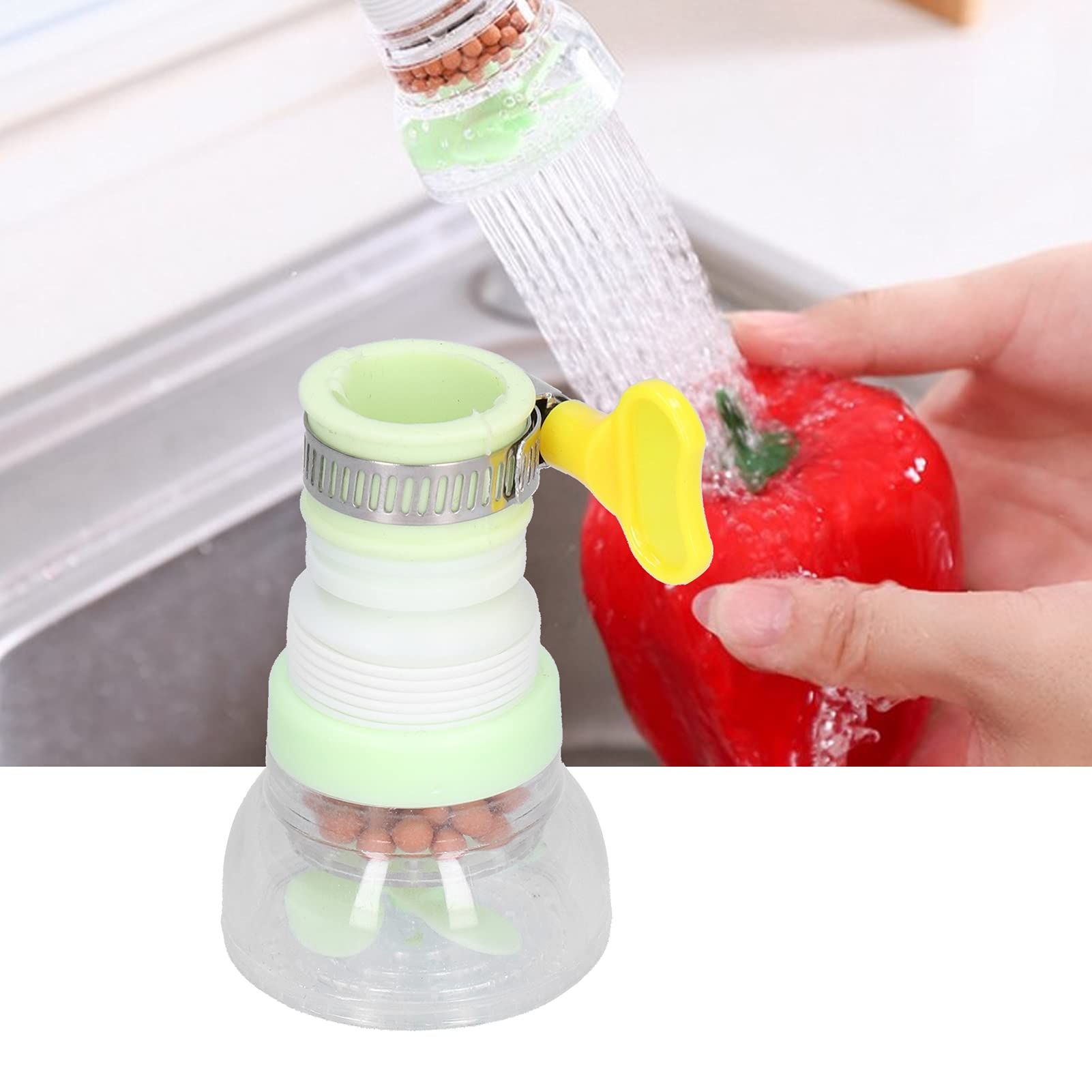360 ° rotating faucet nozzle water filter 3PCS filter spray faucet water-saving device pressure shower faucet — image 5