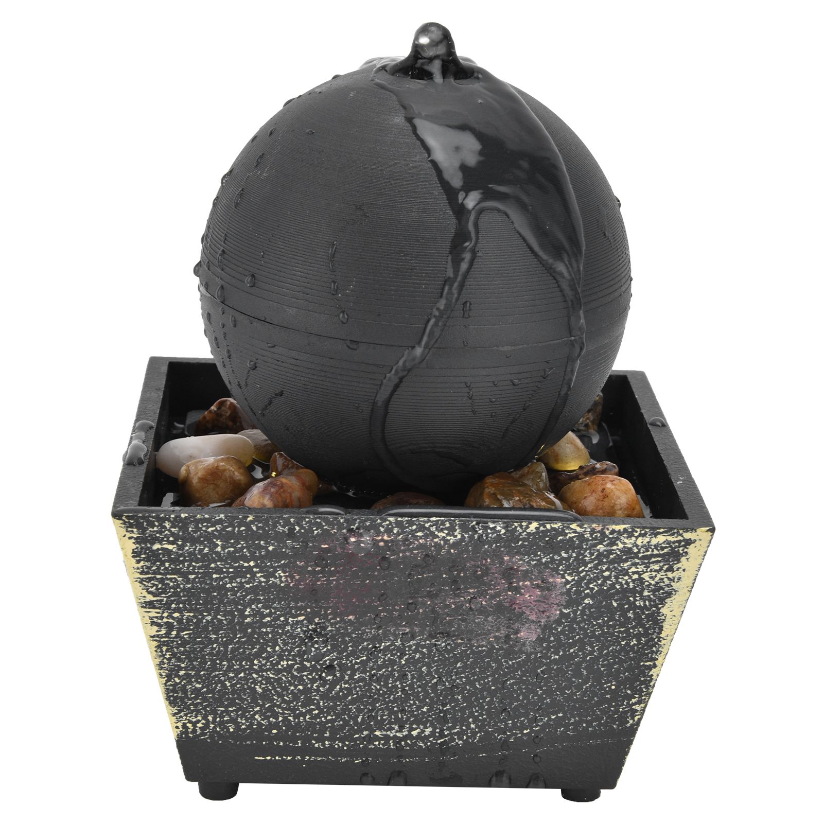 3V USB Indoor Tabletop Ball Fountain with LED Light and Stone Desktop Fountain for Home Office Decor โ image 6