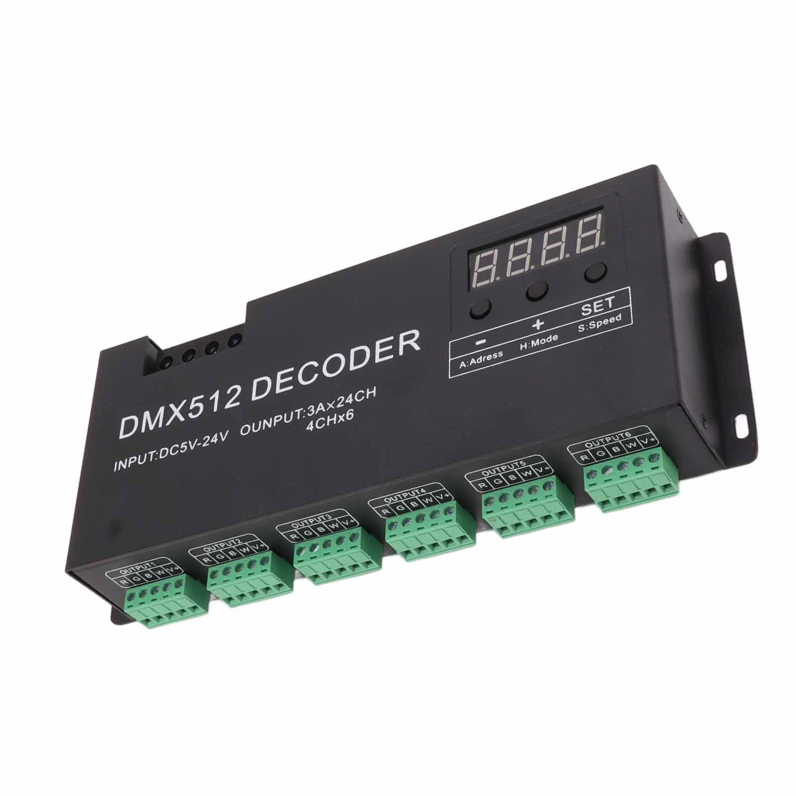 24 Channel DMX Decoder Digital Display RGBW DMX512 Dimming Driver LED Controller for Stage Bar DC5V‑24V — image 6