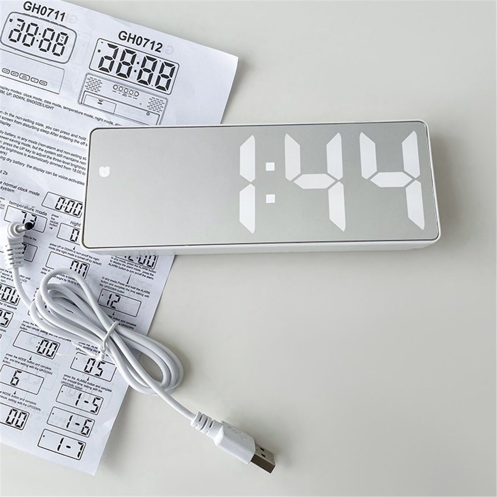 6.3 Inches Huge Digital Alarm Clock for Seniors & Visually Impaired, Easy Set, USB Charging Port, Room Desk Decor Exquisite Home Decor — image 2