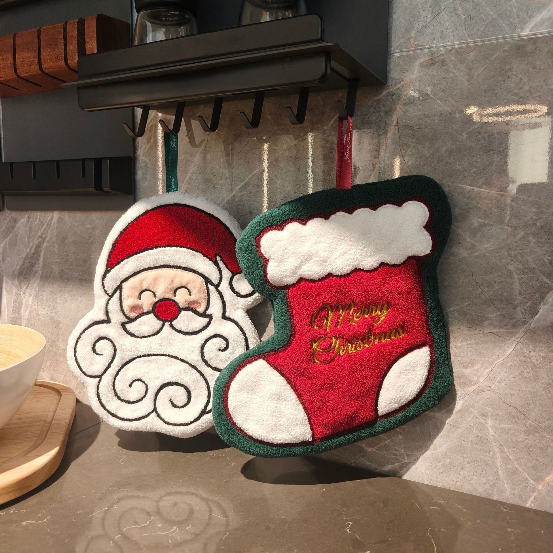 2Pcs White Beard Santa Claus Ornament — image 3