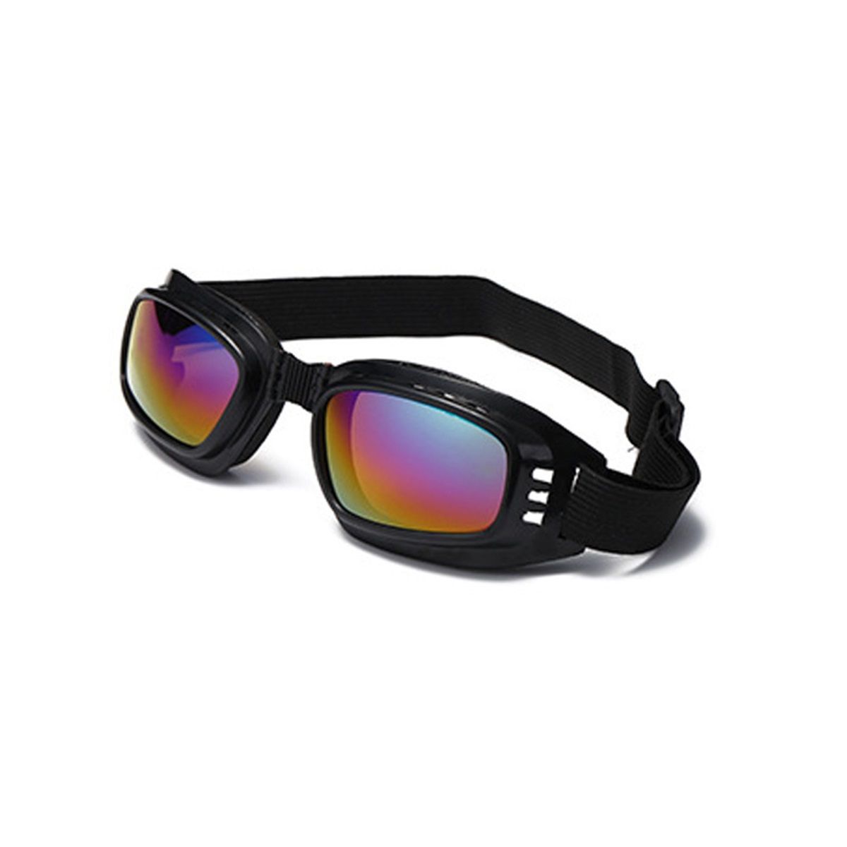 3pcs Dog Sunglasses Dog Goggles Wind Dust Fog Protection Eye Wear Pet Glasses with Adjustable Strap for Motorcycle Car Driving Bike Riding Hiking Swimming