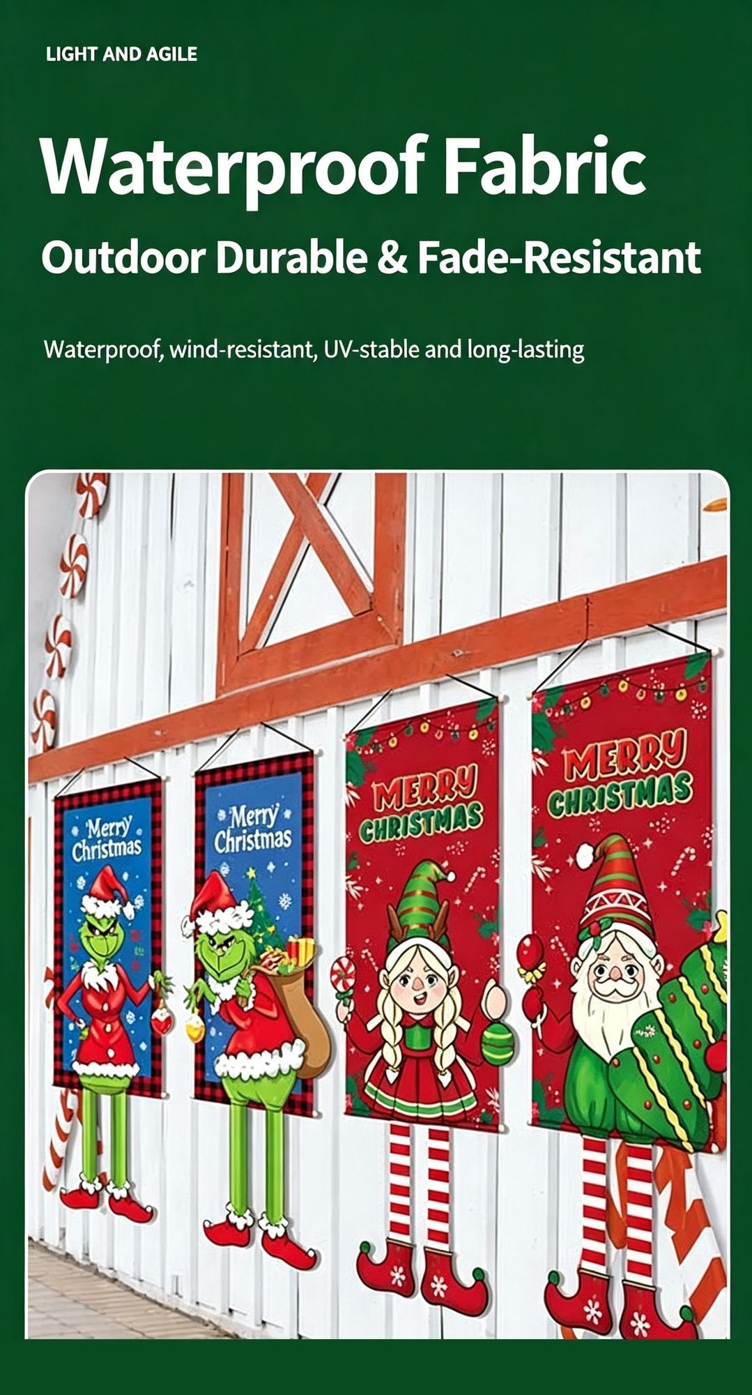 Grinch Printed Hanging Banner, 110*40cm — image 4