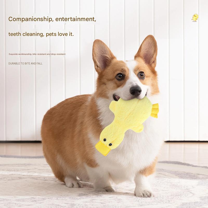 2-Pack Pink and yellow Plush Duck Dog Toy with Sound, Soft Fur and Squeaker for Teething & Dental Care โ Durable Chew Toy for Dogs โ image 2