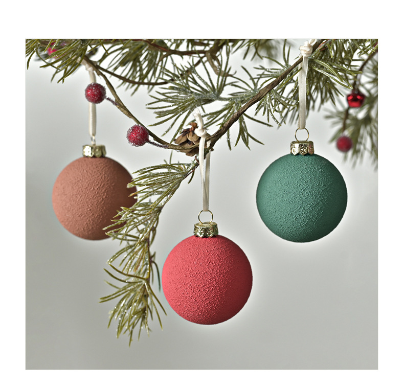 Set of 12 Matte Christmas Ornaments- Pastel Colored Shatterproof Baubles for Holiday Decor (6 cm) — image 2