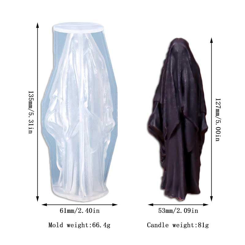 Faceless Wizard Shape Candle Silicone Molds for Making Candle, Resin, Aromatherapy Candles, Handmade Wax Soap, Home Decor — image 5