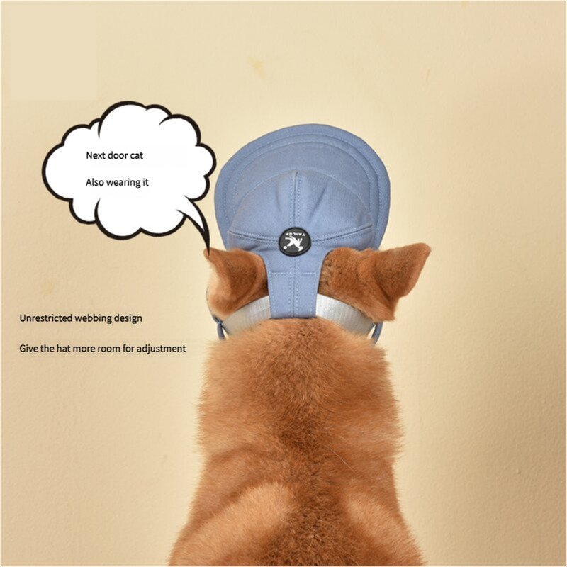 Size S Light Blue Adjustable Pet Baseball Cap for Cats and Dogs - Cute Sun Protection Hat for Outdoor Adventures โ image 4